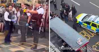 Tasers drawn outside Ilford train station after three-man knife fight