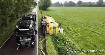 Unfall bei Schmalfeld: Lkw umgekippt – Dorfstraße Dienstagmorgen gesperrt