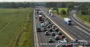 Long delays on roads around Warrington in morning commute