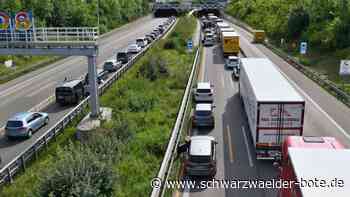 A81 bei Leonberg: Unfall vor dem Engelbergtunnel bremst Verkehr aus