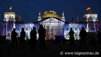 Gemischte Reaktionen auf Lichtinstallation am Reichstag