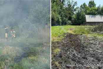 Grasvlakte brandt uit in Zillebeke: brandweer roept op tot voorzichtigheid met vuur