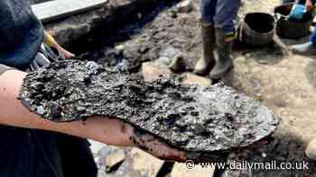 Footius Maximus! Scientists discover a 2,000-year-old leather shoe belonging to a Roman soldier with absolutely ENORMOUS feet