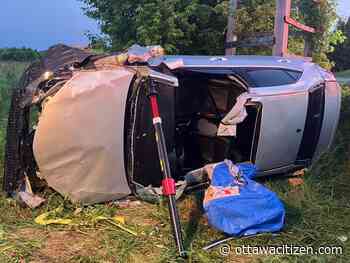 Driver seriously injured in Rideau Valley Drive rollover