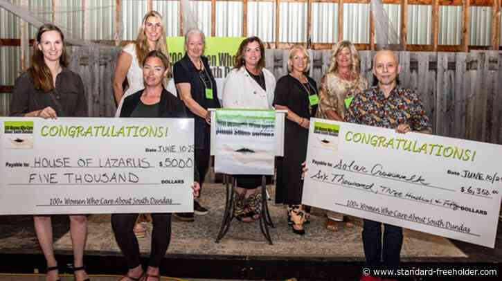 100 Women Who Care in South Dundas support House of Lazarus, solar crosswalk in Morrisburg