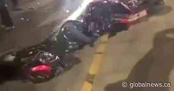 Edmonton police release video of motorcycle crash to warn about dangers of street racing