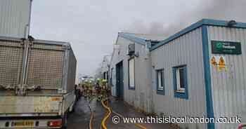 Fire destroys half of car repair workshop in Romford