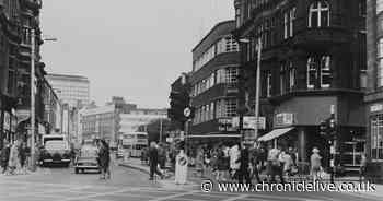 Newcastle's Blackett Street in the late 1960s - and the same location today