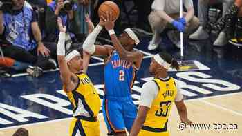 Canada's Gilgeous-Alexander goes wild in 4th, Thunder rally to top Pacers and tie NBA Finals
