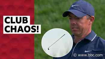 Frustrated Rory McIlroy throws club at US Open