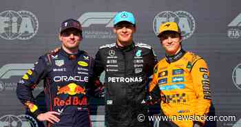 Geen Vaderdagcadeautje voor Verstappen: Russell pakt als duveltje uit het doosje poleposition