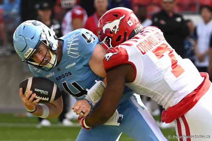 Mill, Adams Jr. score fourth-quarter TDs to lead Stampeders past Argos 29-19