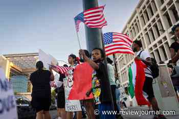 Protesters assemble for ‘No Kings’ rally in downtown Las Vegas