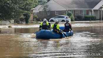 Now millions MORE under flood alerts as tropical storm hits states along the southeast
