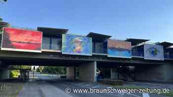 Hingucker: Großformatige Kunstwerke verschönern Wolfsburger Brücke