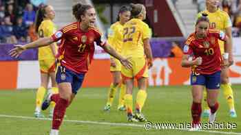 Red Flames gaan na rust kopje-onder tegen wereldkampioen Spanje en zijn uitgeschakeld op EK