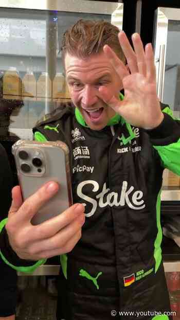 Calling home! Sharing the moment with his biggest supporters💚🥹
