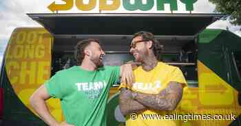 Best pals Sam Thompson and Pete Wicks battle it out in Subway sarnie showdown