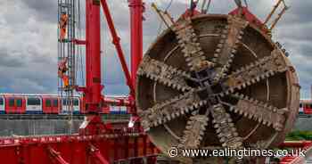 Up she comes! Remains of tunnel borer Emily are raised