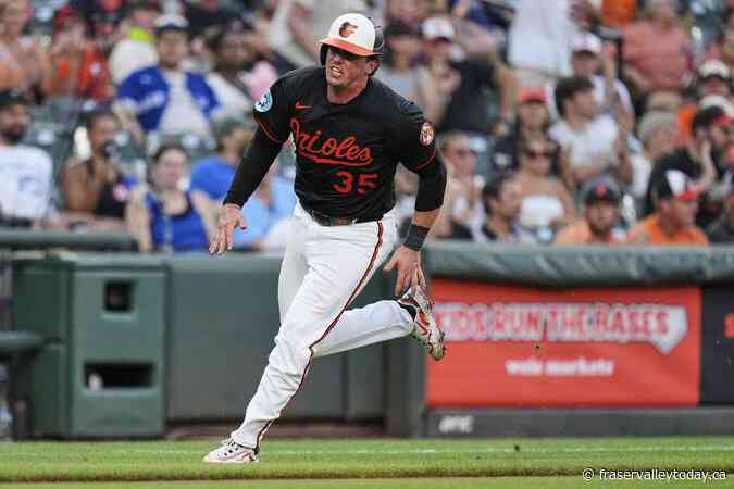 Orioles pound 4 homers, 16 hits to beat Blue Jays 11-4, Springer nailed by wild pitch