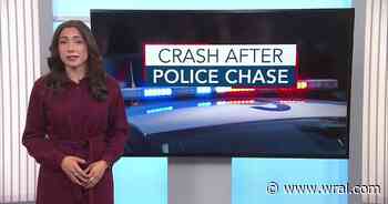 Police chase involving suspected stolen vehicle ends in fiery crash in Clayton