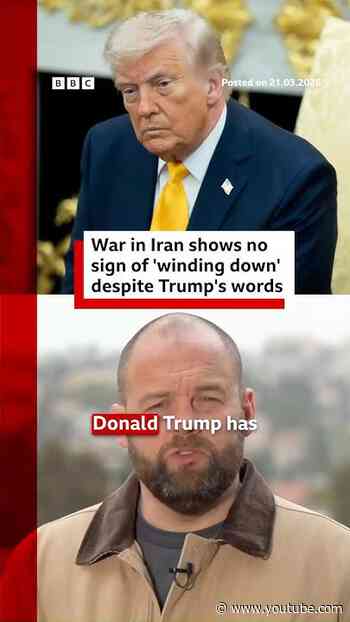 War shows no sign of "winding down" despite Trump's words. #Iran #US #DonaldTrump #Israel #BBCNews