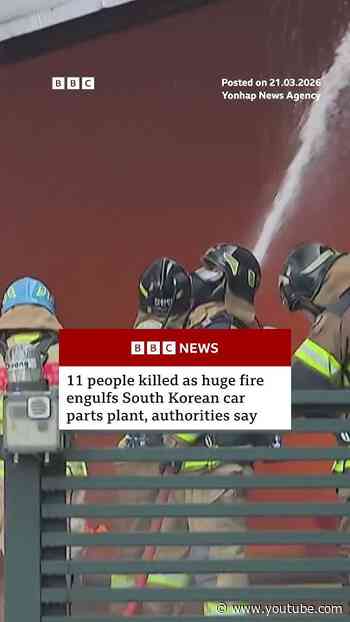 11 people killed as fire engulfs South Korean car parts plant, authorities say. #Daejeon #BBCNews
