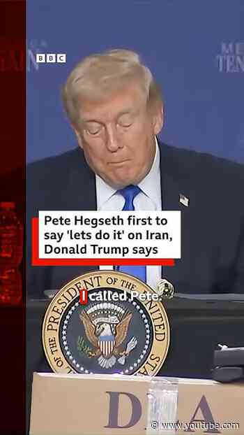 Donald Trump said that Pete Hegseth first to say ‘let’s do it’ on Iran decision. #Trump #BBCNews