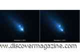 Hubble Caught an Accidental Glimpse of a Comet Breakup, Snapping Pictures of Bright Blue Fragments