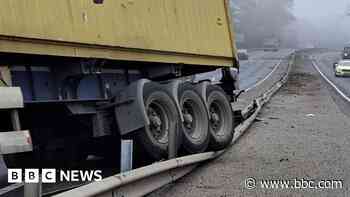 Lorry driver banned after crash closed part of A14