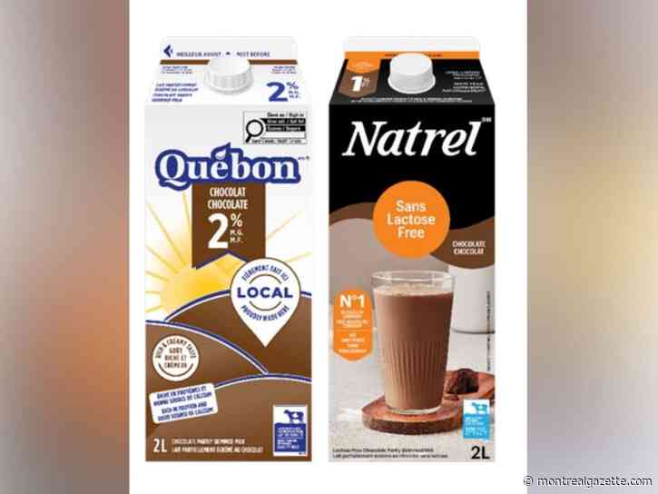 Two chocolate milk products recalled in Quebec
