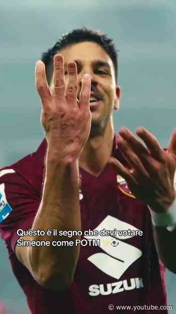 Giovanni Simeone candidato come Player of The Month ✨💪 #simeone #torinofc #potm