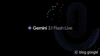 Gemini 3.1 Flash Live: Making audio AI more natural and reliable