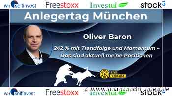 242 % mit Trendfolge und Momentum - Das sind aktuell meine Positionen - Kostenloser Livestream heute um 16:00 Uhr