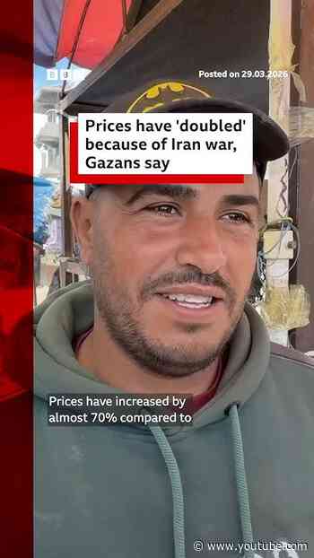 Prices have 'doubled' because of Iran war, Gazans say. #Gaza #IranWar #BBCNews