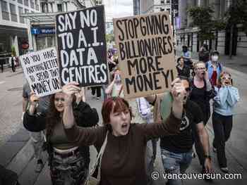 'Use your brain': Hundreds march in Vancouver against AI data centre expansion