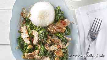 Schweinefleisch mit Spinat aus Korea