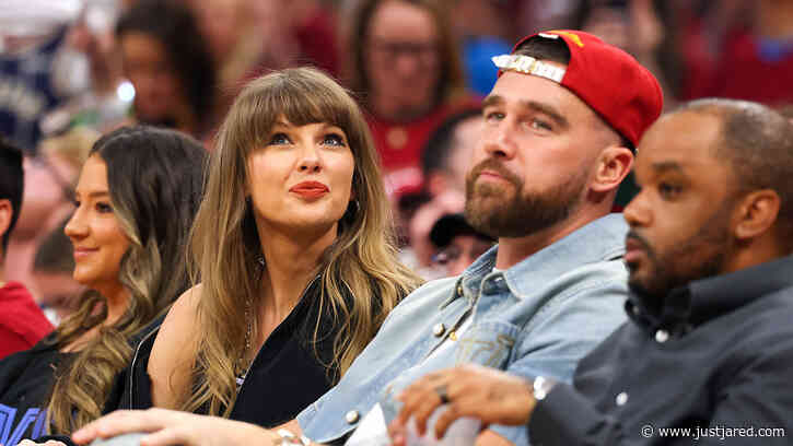 Taylor Swift & Travis Kelce Attend Knicks vs. Cavs Playoff Game, Sitting Next to Longtime Friends