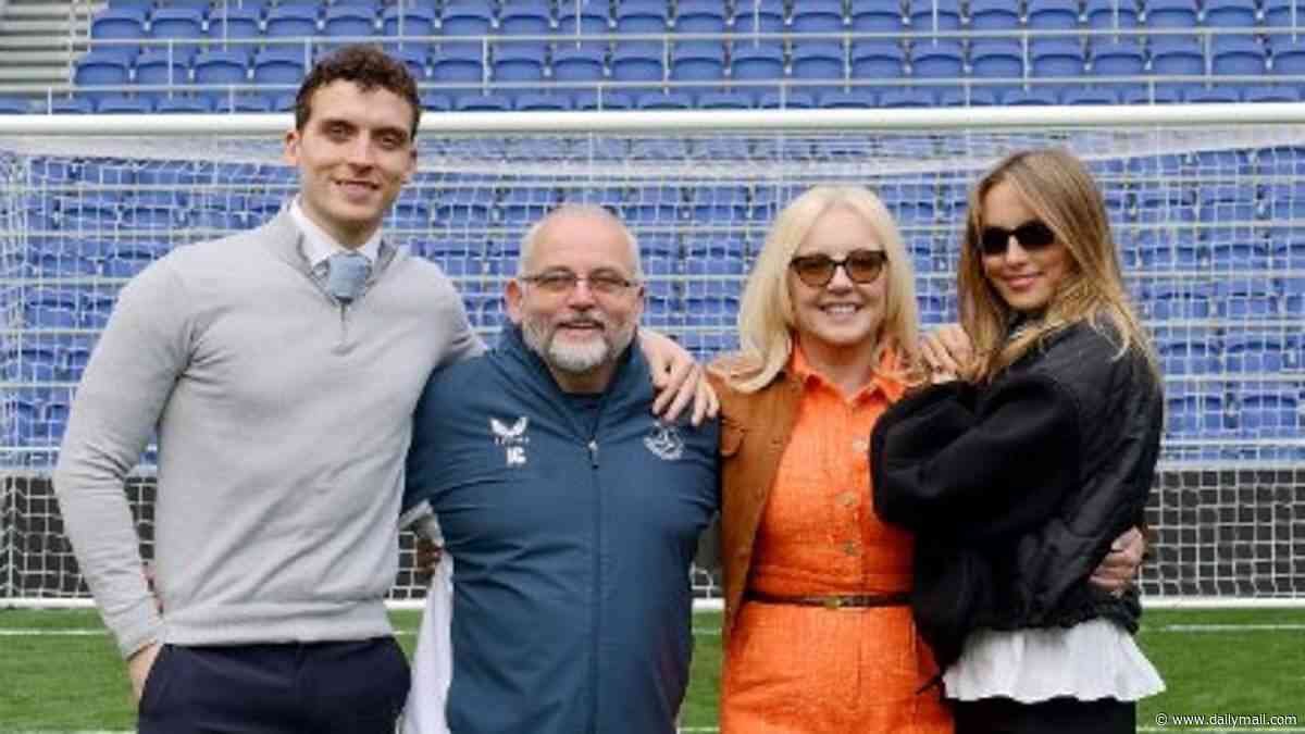 TV superstar's father given hero's send-off as he retires as Everton masseuse after 29 years at the Premier League club