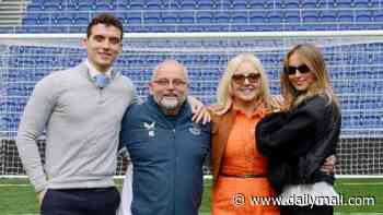 TV superstar's father given hero's send-off as he retires as Everton masseuse after 29 years at the Premier League club