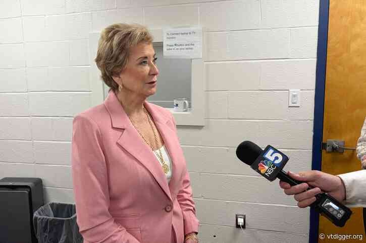 US Education Secretary Linda McMahon tours Essex tech center, prompting protest