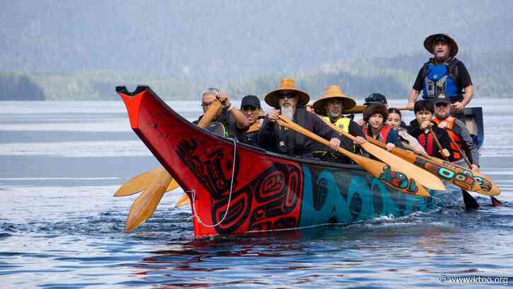 Sitkans send off ‘Ancestral Echoes’ canoe headed to Celebration