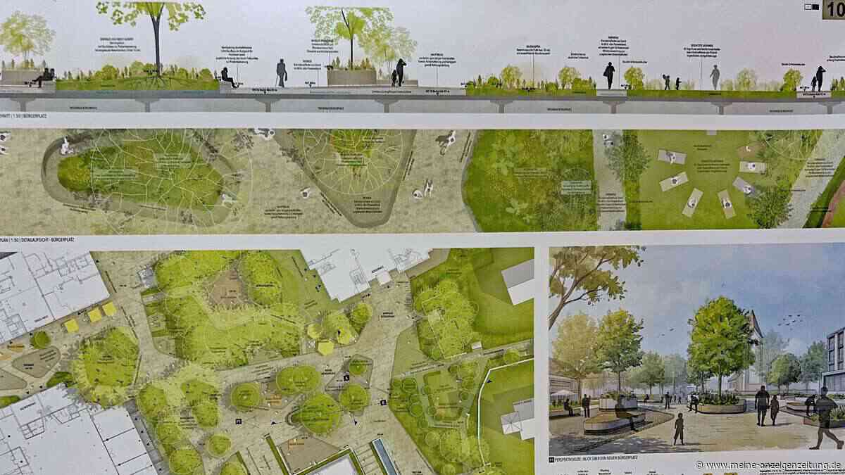 Echinger Bürgerplatz wird zur grünen Oase mit Bäumen und Nebelspiel