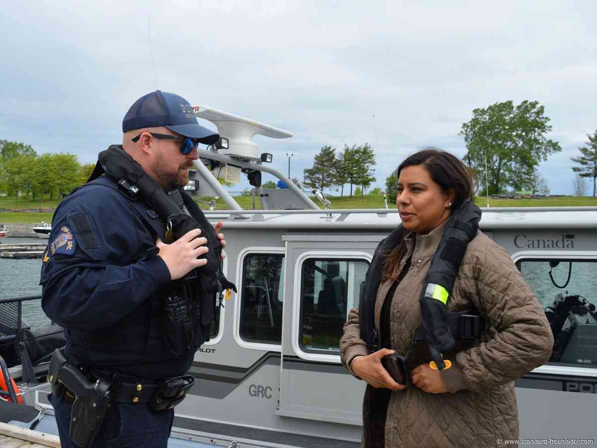 Federal minister Ruby Sahota talks crime-related legislation in Cornwall