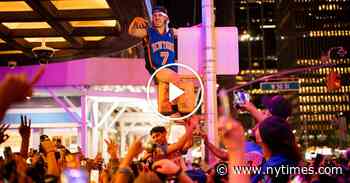 Thousands of Knicks Fans Celebrate as Team Heads to N.B.A. Finals