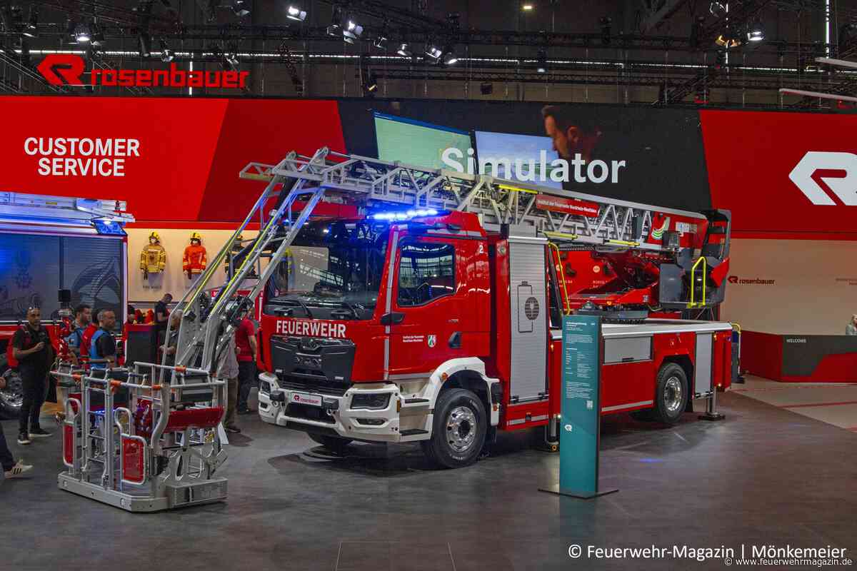 Rosenbauer und MAN präsentieren E-Drehleiter