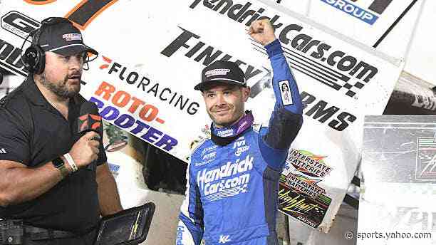 Kyle Larson Supports Samantha Busch in Latest Dirt Racing Victory