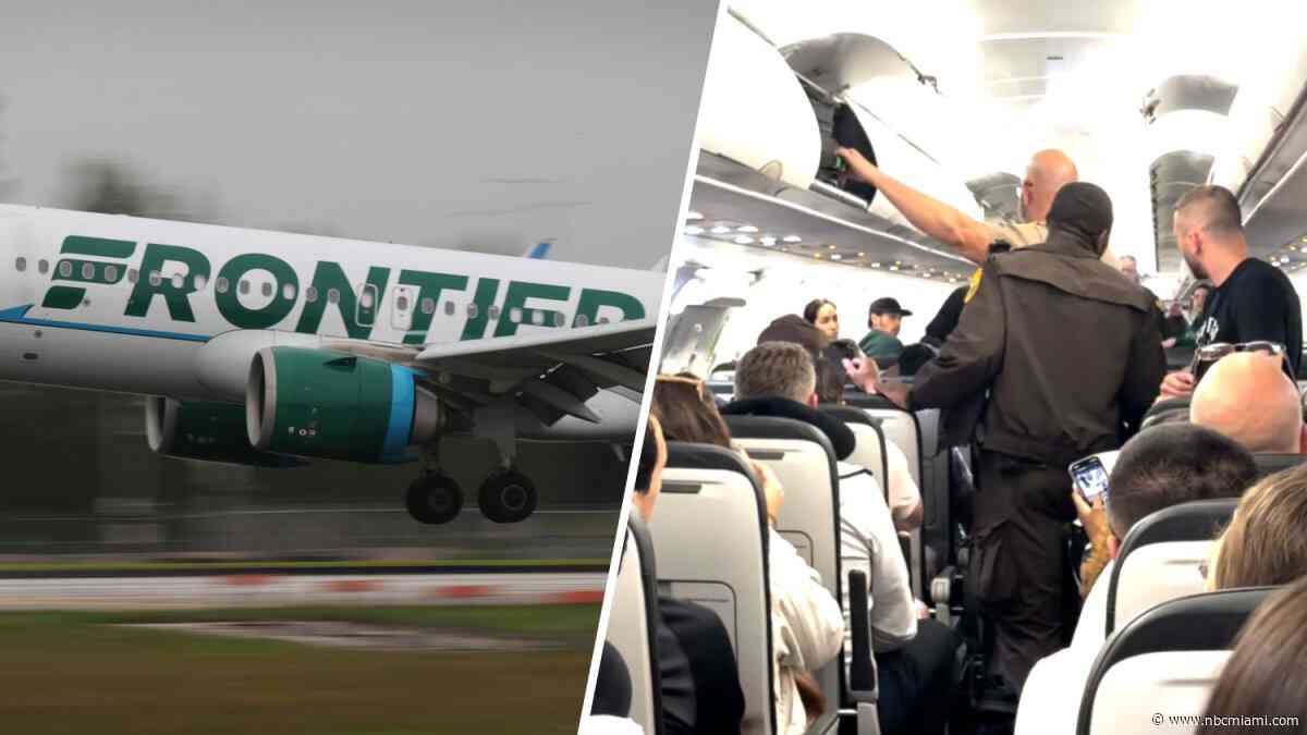 Frontier flight diverted to MIA after passenger chokes off-duty flight attendant, deputies say