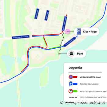 Verkeersmaatregelen rondom tijdelijke pontlocaties