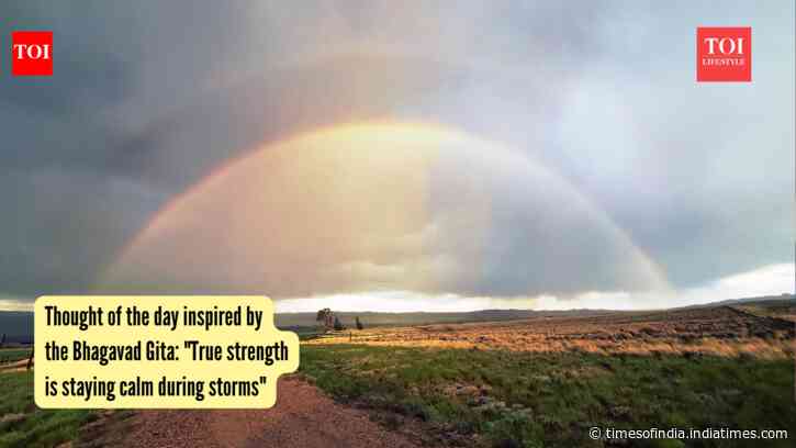 Thought of the day inspired by the Bhagavad Gita: "True strength is staying calm during storms"